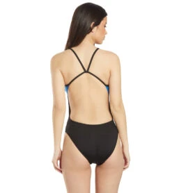 Women's Surf Splice Swan Back One Piece Swimsuit 8 Women's Surf Splice Swan Back One Piece Swimsuit -TYR Shop 5666062008488 blue 3a