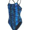 Girls' Edge Swan Back One Piece Swimsuit -TYR Shop 5666076426408 blue 1a