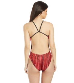 Women's Zircon Swan Back One Piece Swimsuit 9 Women's Zircon Swan Back One Piece Swimsuit -TYR Shop 5666087829672 red 3a