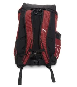 TYR Alliance 45L Team Carbon Print Backpack -TYR Shop 5666288238760 red 4a