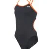 TYR Girls' Hexa Trinityfit One Piece Swimsuit -TYR Shop 5666744500392 blackorange 1a