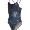 Polyester City Lights Thin Strap One Piece Swimsuit Youth (22-28) 2 Polyester City Lights Thin Strap One Piece Swimsuit Youth (22-28) -TYR Shop 5667004416168 black 1a