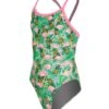 Flamingo Frenzy Thin Strap One Piece Swimsuit Youth (22-28) -TYR Shop 5667011461288 pinkgreenmulti 1a