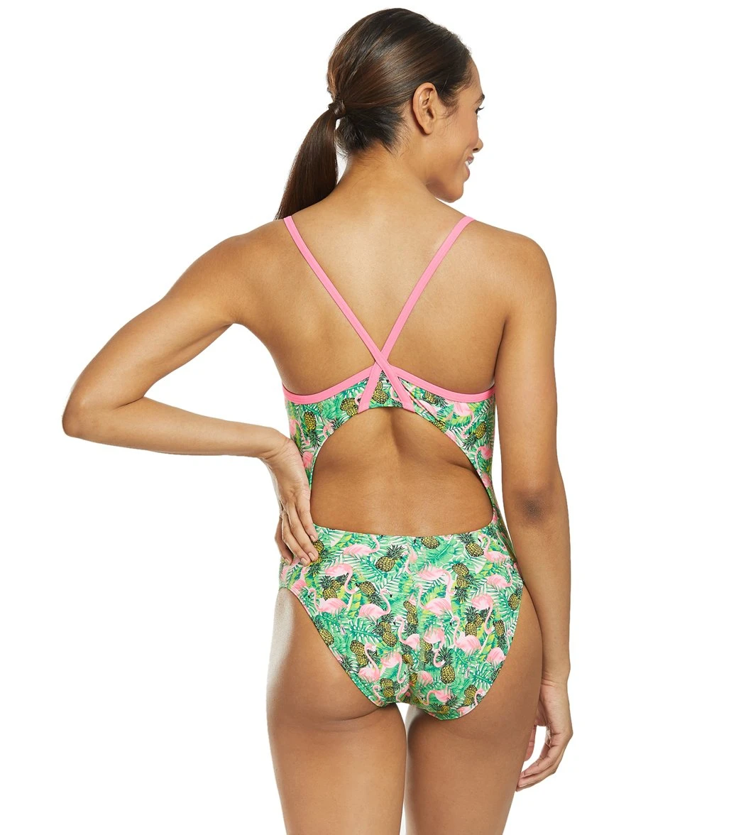 Flamingo Frenzy Thin Strap One Piece Swimsuit 5 Flamingo Frenzy Thin Strap One Piece Swimsuit - Image 3
