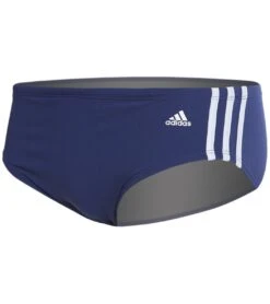 ADIDAS Men's 3-Stripe Solid Brief Swimsuit
