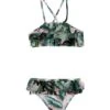 Seafolly Girls Girls' Palm Beach Frill Two Piece Bikini Set (Toddler, Little Kid) -TYR Shop 5668553326760 moss 1a