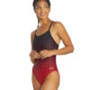 Molecule Thin Strap One Piece Swimsuit -TYR Shop 5670700581032 redblack 1a