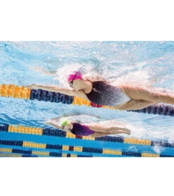 Molecule Thin Strap One Piece Swimsuit -TYR Shop 5670700581032 redblack 7a