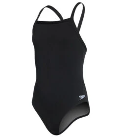 Speedo Girls' Solid Endurance + Flyback Training One Piece Swimsuit