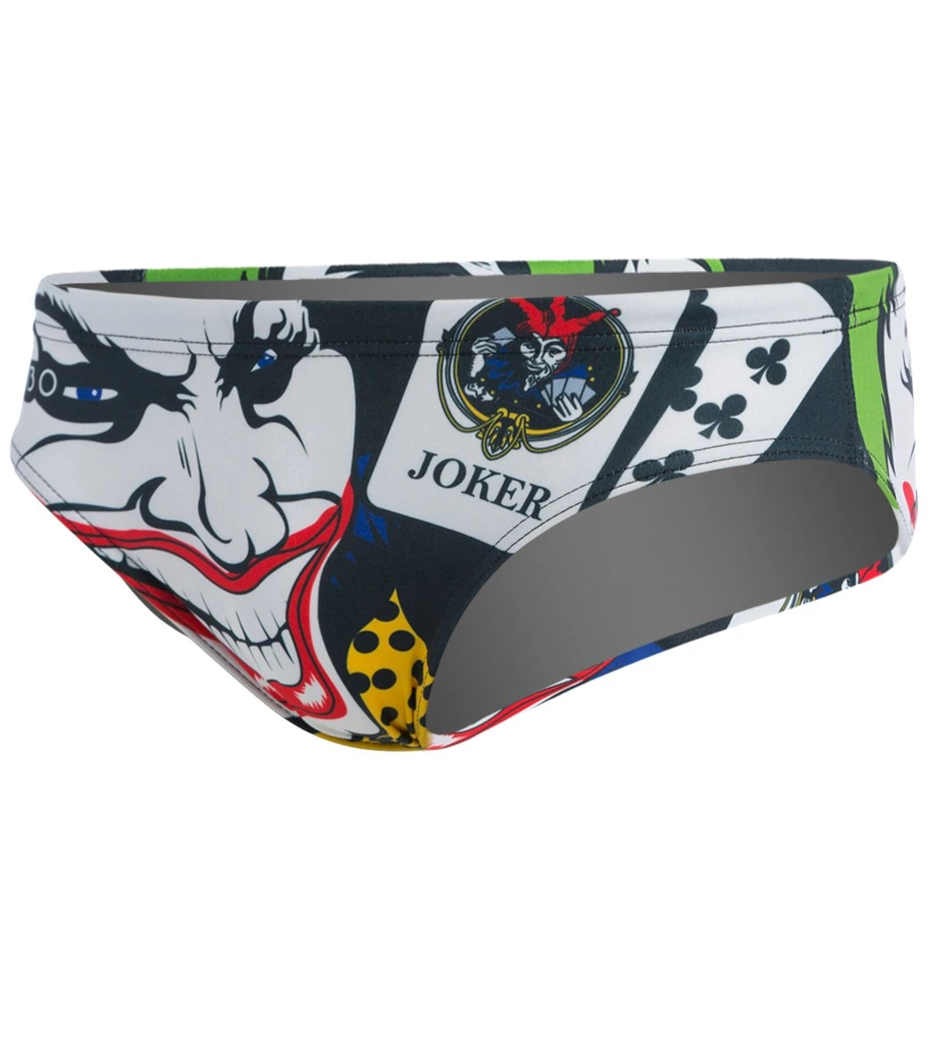 TURBO Men's New Joker Multi-Colored Water Polo Brief 4 TURBO Men's New Joker Multi-Colored Water Polo Brief - Image 2