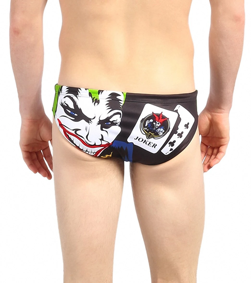 TURBO Men's New Joker Multi-Colored Water Polo Brief 6 TURBO Men's New Joker Multi-Colored Water Polo Brief - Image 4