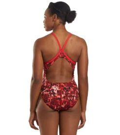 Nike Women's HydraStrong Fire Racerback One Piece Swimsuit -TYR Shop 5677669187752 universityred 3a