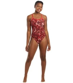 Nike Women's HydraStrong Fire Racerback One Piece Swimsuit -TYR Shop 5677669187752 universityred 4a