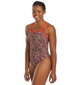 Nike Women's HydraStrong Pixel Party Crossback One Piece Swimsuit -TYR Shop 5677840629928 universityred 5a