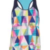 TYR Girls' Jigsaw Ava 2 In 1 Tankini Top (Little Kid, Big Kid) -TYR Shop 6057878978728 bluemulti 1a