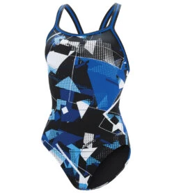 Women's Reliance Renegade DBX Back One Piece Swimsuit -TYR Shop 6254372749480 blue 3a