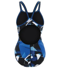 Women's Reliance Renegade DBX Back One Piece Swimsuit -TYR Shop 6254372749480 blue 4a