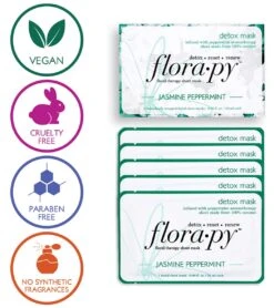 Detox Aromatherapy Sheet Mask 5 Count, Jasmine Peppermint -TYR Shop 6611788660904 5
