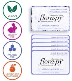 Sweet Dreams Aromatherapy Sheet Mask 5 Count, Yarrow Lavender -TYR Shop 6611789414568 5