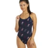 Women's Cascading TYR Print Cutoutfit One Piece Swimsuit
