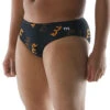 Men's Cascading TYR Print Racer Brief Swimsuit -TYR Shop 6663770308776 blackgold 1a