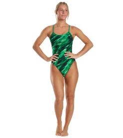 TYR Women's Vitric Trinityfit One Piece Swimsuit -TYR Shop 6663779877032 green 4a