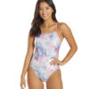 Unicorn Dreams Foil Micro Back One Piece Swimsuit -TYR Shop 6761084289192 bluemulti 1a