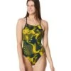Speedo Women's Fusion Vibe Crossback One Piece Swimsuit -TYR Shop 6799981281448 navygold 1a
