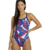 Arena Women's Tropicals Challenge Back One Piece Swimsuit -TYR Shop 6813957619880 navyredmulti 1a
