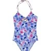 Splendid Girls' Floral Flurry One Piece Swimsuit (Big Kid) -TYR Shop 6837321760936 bluemulti 1a