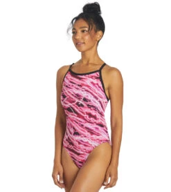 HydroLast Flash Thin Strap One Piece Swimsuit -TYR Shop 6940348154024 pink 4a
