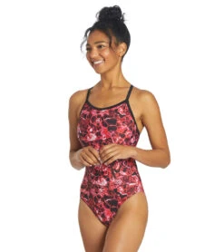 Cogent Thin Strap One Piece Swimsuit 13 Cogent Thin Strap One Piece Swimsuit -TYR Shop 6942386847912 red 4a