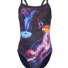 Jelly Fish Thin Strap One Piece Swimsuit Youth (22-28) -TYR Shop 7074819702952 black 1a