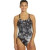 Nike Women's Hydrastrong Tie Dye Spiderback One Piece Swimsuit 2 Nike Women's Hydrastrong Tie Dye Spiderback One Piece Swimsuit -TYR Shop 7143578009768 black 1a