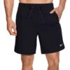 Reebok Men's Solid Black 8" Swim Short 2 Reebok Men's Solid Black 8" Swim Short -TYR Shop 7167535022248 black 1a