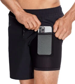 Reebok Men's Solid Black 8" Swim Short -TYR Shop 7167535022248 black 6a