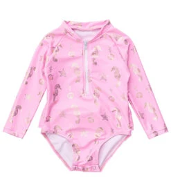 Girls' Seahorse Sparkle LS Surf Suit (Baby, Toddler, Little Kid)