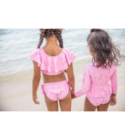 Girls' Seahorse Sparkle LS Surf Suit (Baby, Toddler, Little Kid) 8 Girls' Seahorse Sparkle LS Surf Suit (Baby, Toddler, Little Kid) -TYR Shop 7217016012968 pink 3a