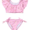 Girls' Seahorse Sparkle Shoulder Flounce Bikini Set (Toddler, Little Kid, Big Kid) -TYR Shop 7217016340648 pink 1a