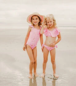 Girls' Seahorse Sparkle Shoulder Flounce Bikini Set (Toddler, Little Kid, Big Kid) 8 Girls' Seahorse Sparkle Shoulder Flounce Bikini Set (Toddler, Little Kid, Big Kid) -TYR Shop 7217016340648 pink 3a