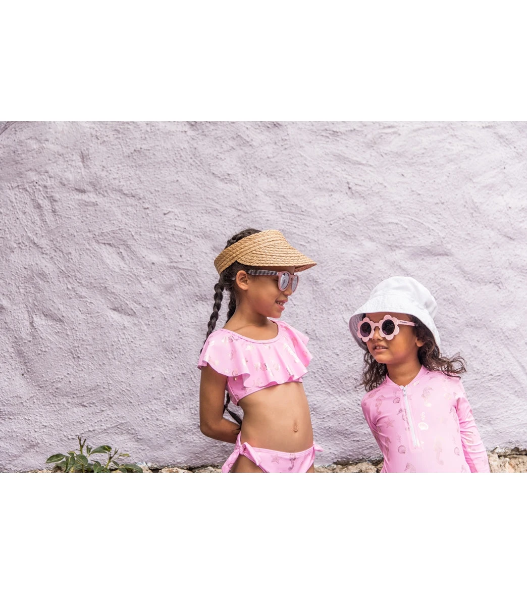 Girls' Seahorse Sparkle Shoulder Flounce Bikini Set (Toddler, Little Kid, Big Kid) 6 Girls' Seahorse Sparkle Shoulder Flounce Bikini Set (Toddler, Little Kid, Big Kid) - Image 4