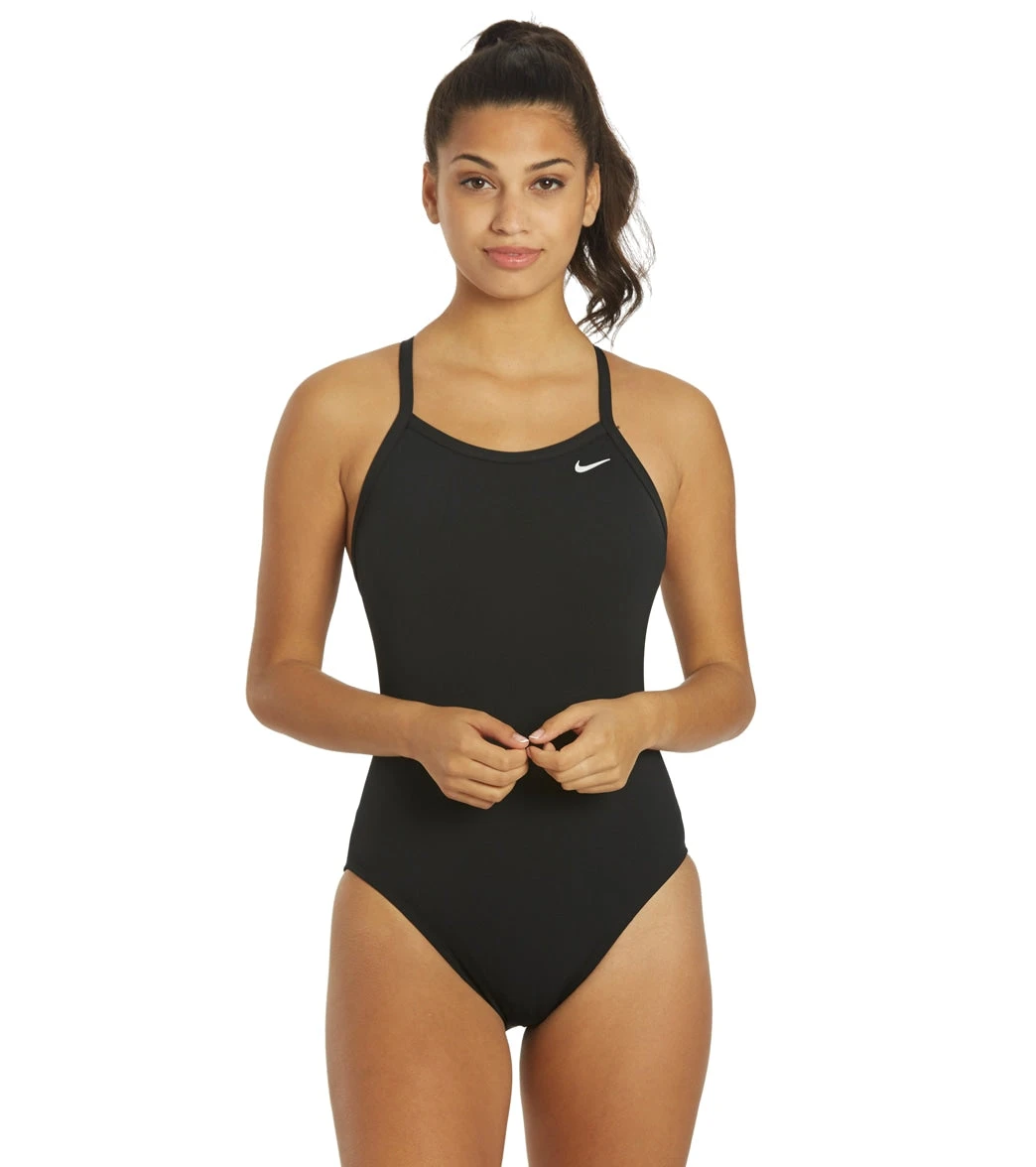 Nike Women's HydraStrong Solid Poly Racer Back One Piece Swimsuit 3 Nike Women's HydraStrong Solid Poly Racer Back One Piece Swimsuit