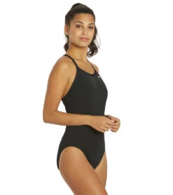 Nike Women's HydraStrong Solid Poly Racer Back One Piece Swimsuit 8 Nike Women's HydraStrong Solid Poly Racer Back One Piece Swimsuit -TYR Shop 7228379332776 black 2a
