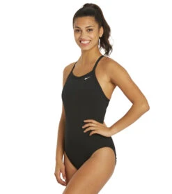 Nike Women's HydraStrong Solid Poly Racer Back One Piece Swimsuit 11 Nike Women's HydraStrong Solid Poly Racer Back One Piece Swimsuit -TYR Shop 7228379332776 black 5a