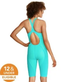 Speedo Women's Vanquisher Kneeskin Tech Suit Swimsuit 10 Speedo Women's Vanquisher Kneeskin Tech Suit Swimsuit -TYR Shop 7300840652968 blueice 3a