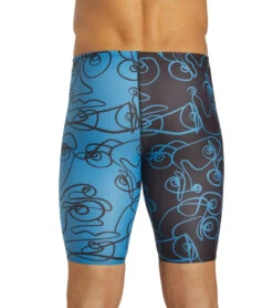 Sporti X ALILscribble Limited Edition Divide Jammer Swimsuit -TYR Shop 7326810636456 blueblack 12a