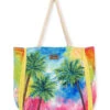 Multi Color Palm Tree Shoulder Tote -TYR Shop 7400662401192 multicolorations 1a