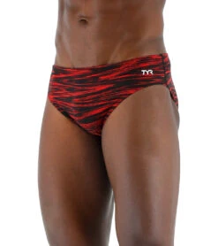 TYR Men's Fizzy Racer Brief Swimsuit -TYR Shop 7415989272744 red 4a