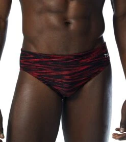 TYR Men's Fizzy Racer Brief Swimsuit -TYR Shop 7415989272744 red 5a