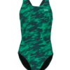 TYR Girls' Camo Maxfit One Piece Swimsuit -TYR Shop 7415992549544 greencamo 1a